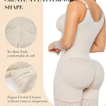 One-Piece Shapewear with Front Zipper for Tummy Control