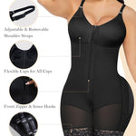 One-Piece Shapewear with Front Zipper for Tummy Control