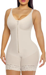 One-Piece Shapewear with Front Zipper for Tummy Control